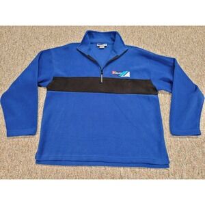 Team Suzuki Sweater Mens XL Blue Fleece Quarter Zip Official Race Gear Sports